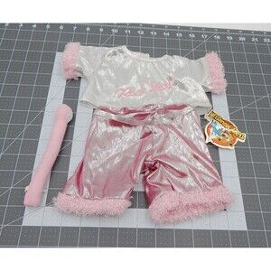 Teddy Mountain Pink Sparkle Rock Star Outfit Clothing Microphone 16 Inch